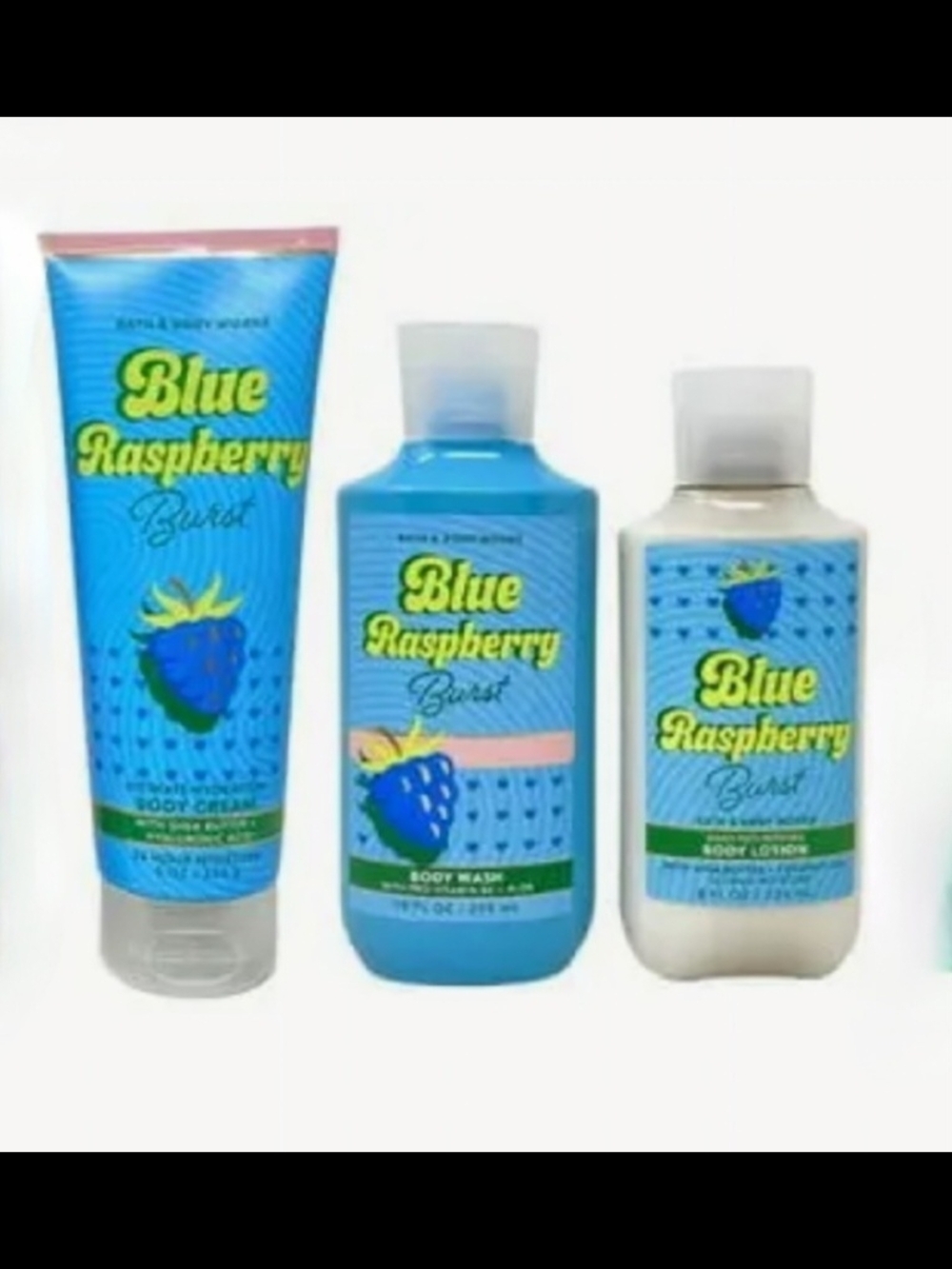 New Blue Raspberry Burst Body Care Trio - Blue